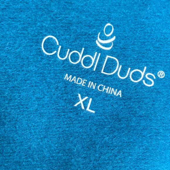 Cuddl Duds Women's XL Blue Collared Comfortwear Button Front Cardigan Sweater - Picture 3 of 4
